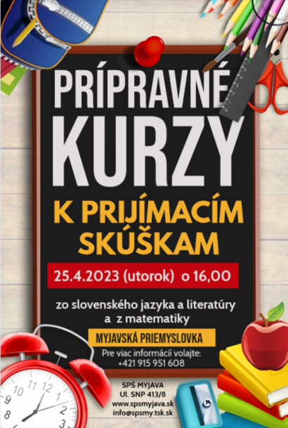Pozvánka na Prípravné kurzy k príjimacím pohovorom